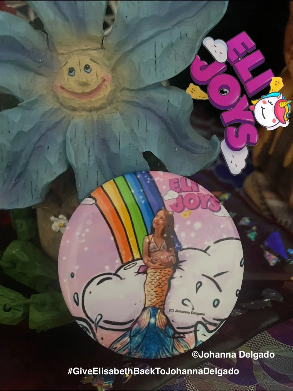 ELIJOYS - Mermaid Princess ©️JD Button Pin Large OS